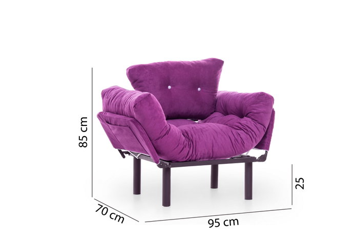 Atelier Del Sofa Nitta Single - Púrpura